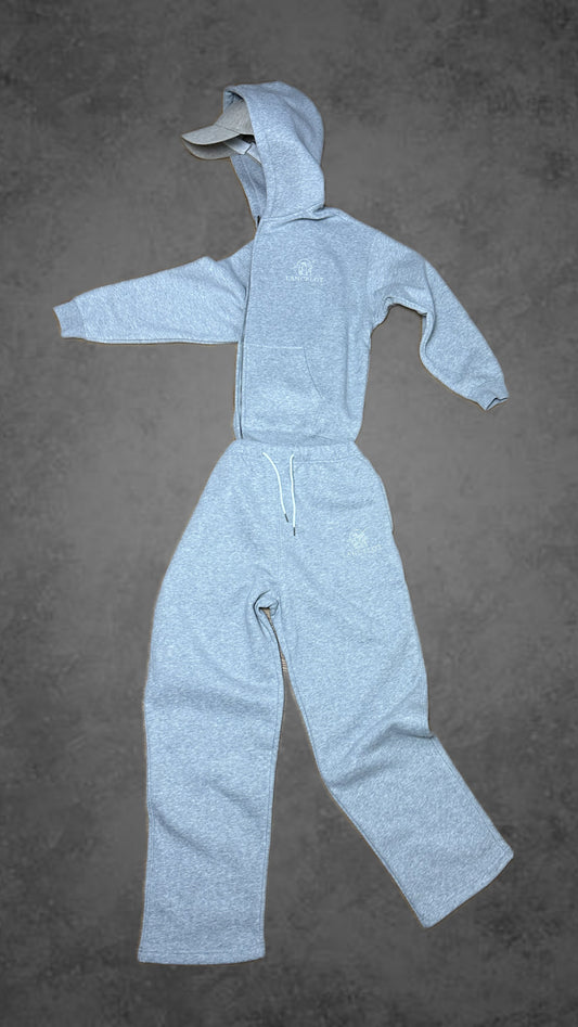 PULL À CAPUCHE ZIPPÉ GRIS - LANCELOT