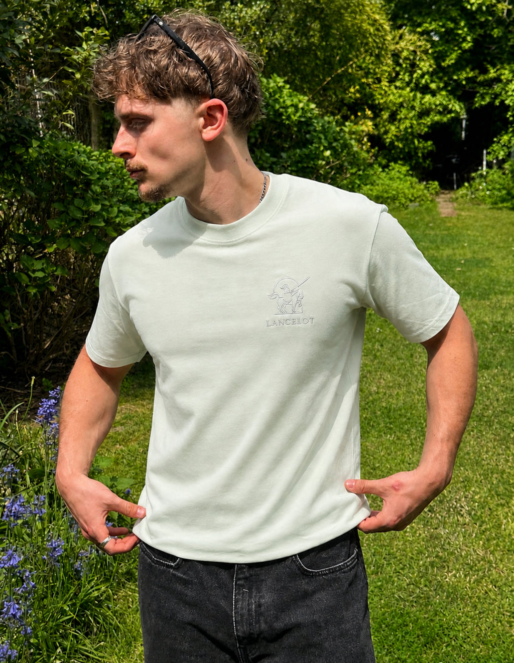 T-SHIRT SAGE WHITE LANCELOT