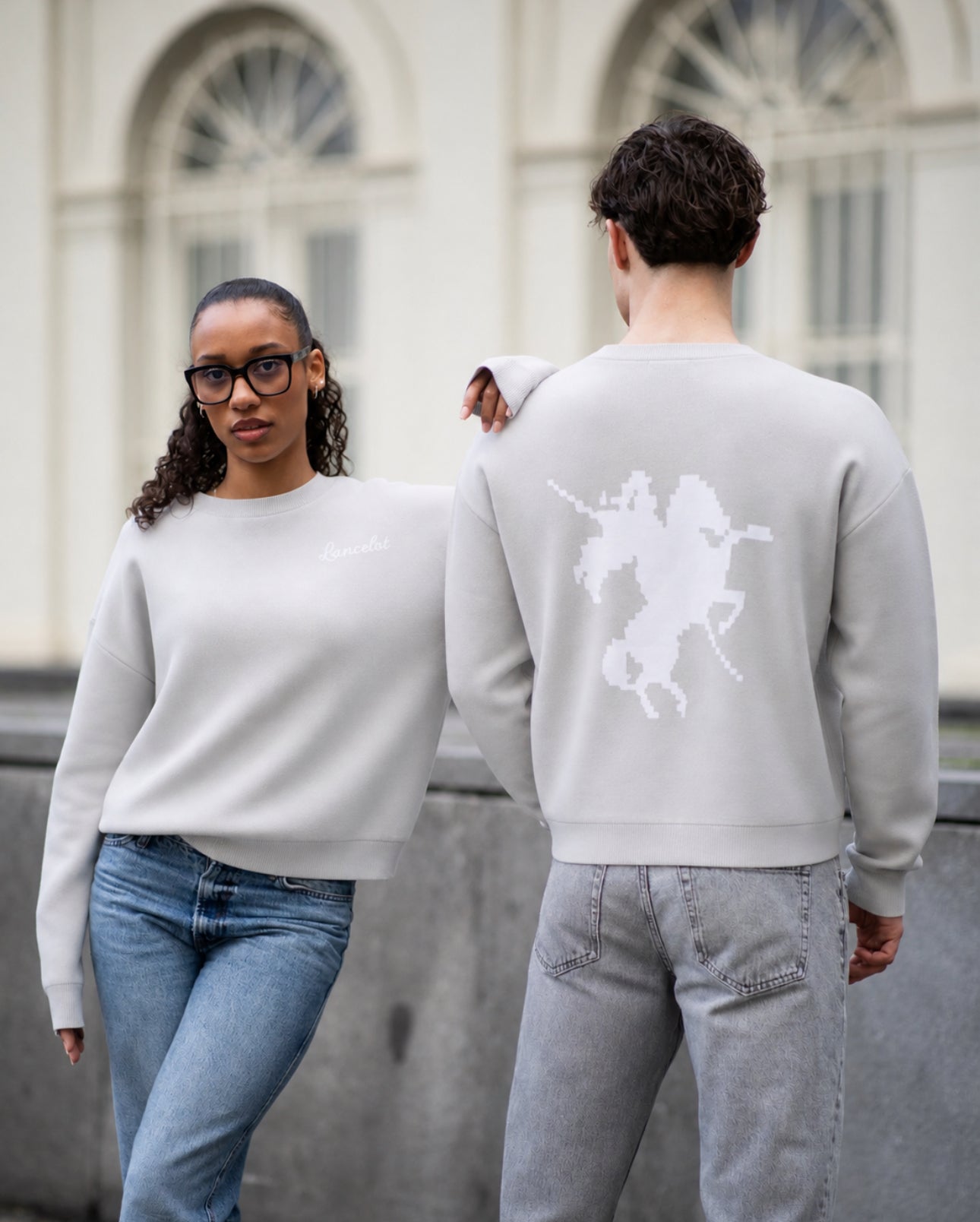 CREWNECK LANCELOT "ETERNAL"  - GRIS CLAIR