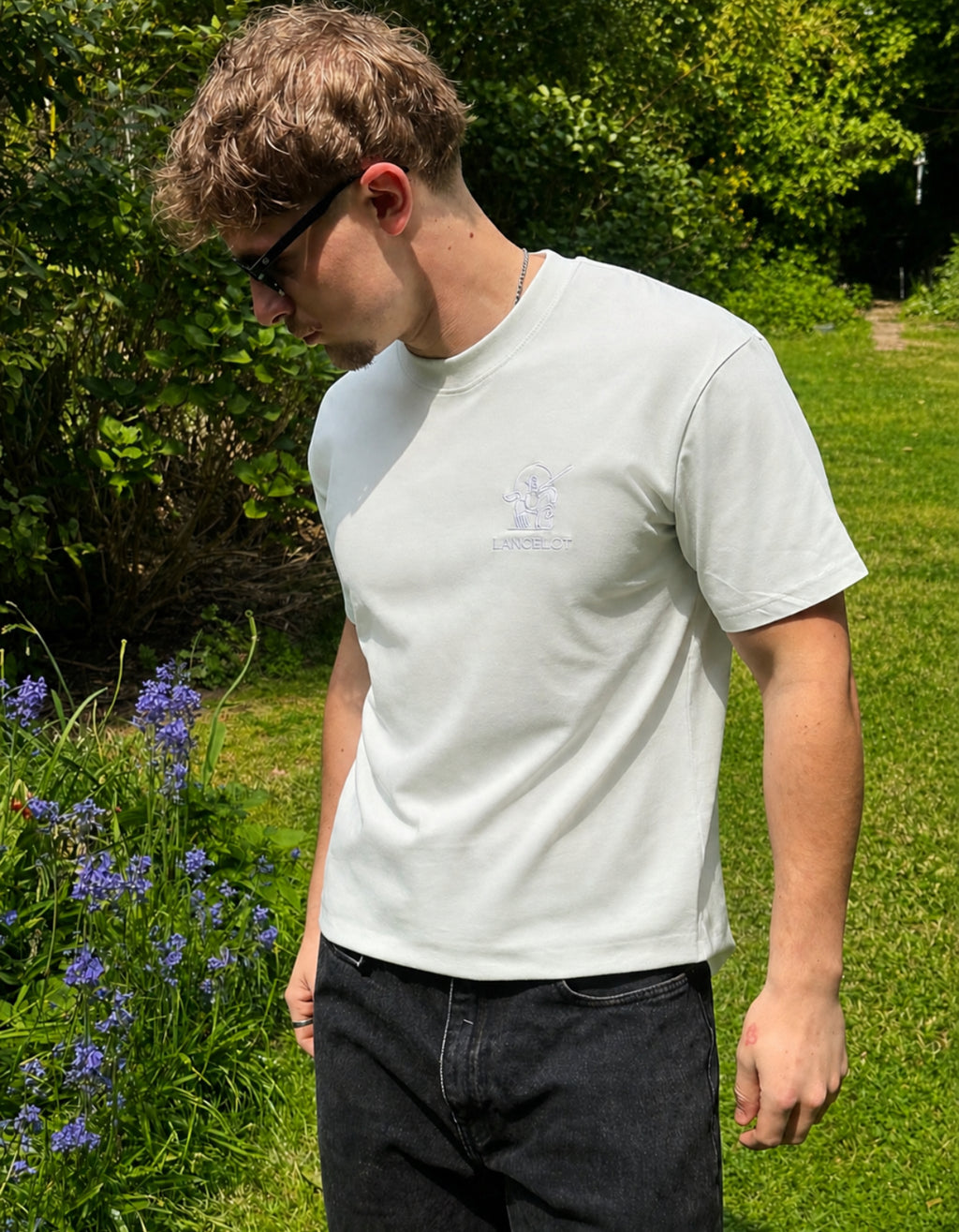 T-SHIRT SAGE WHITE LANCELOT