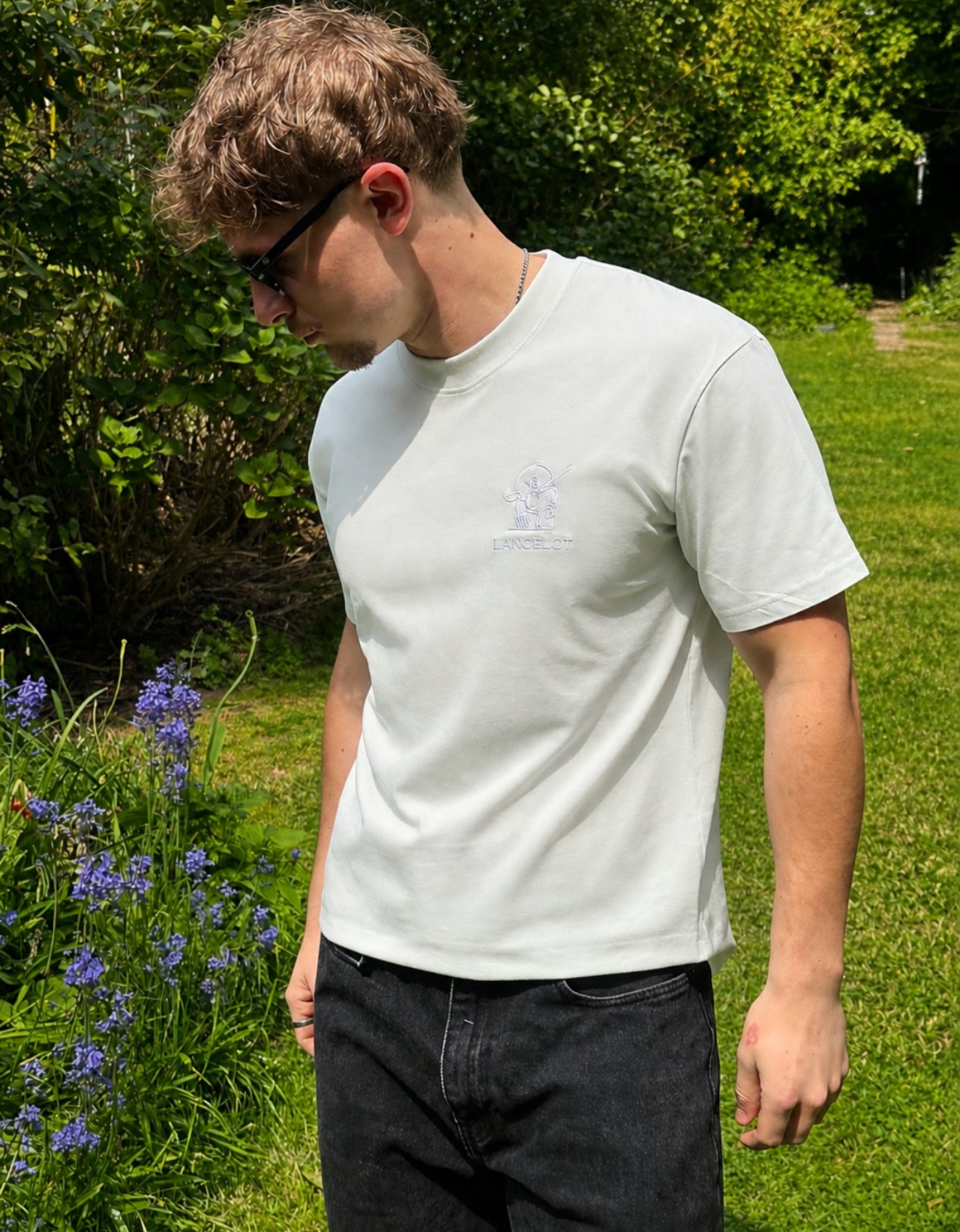 T-SHIRT SAGE WHITE LANCELOT