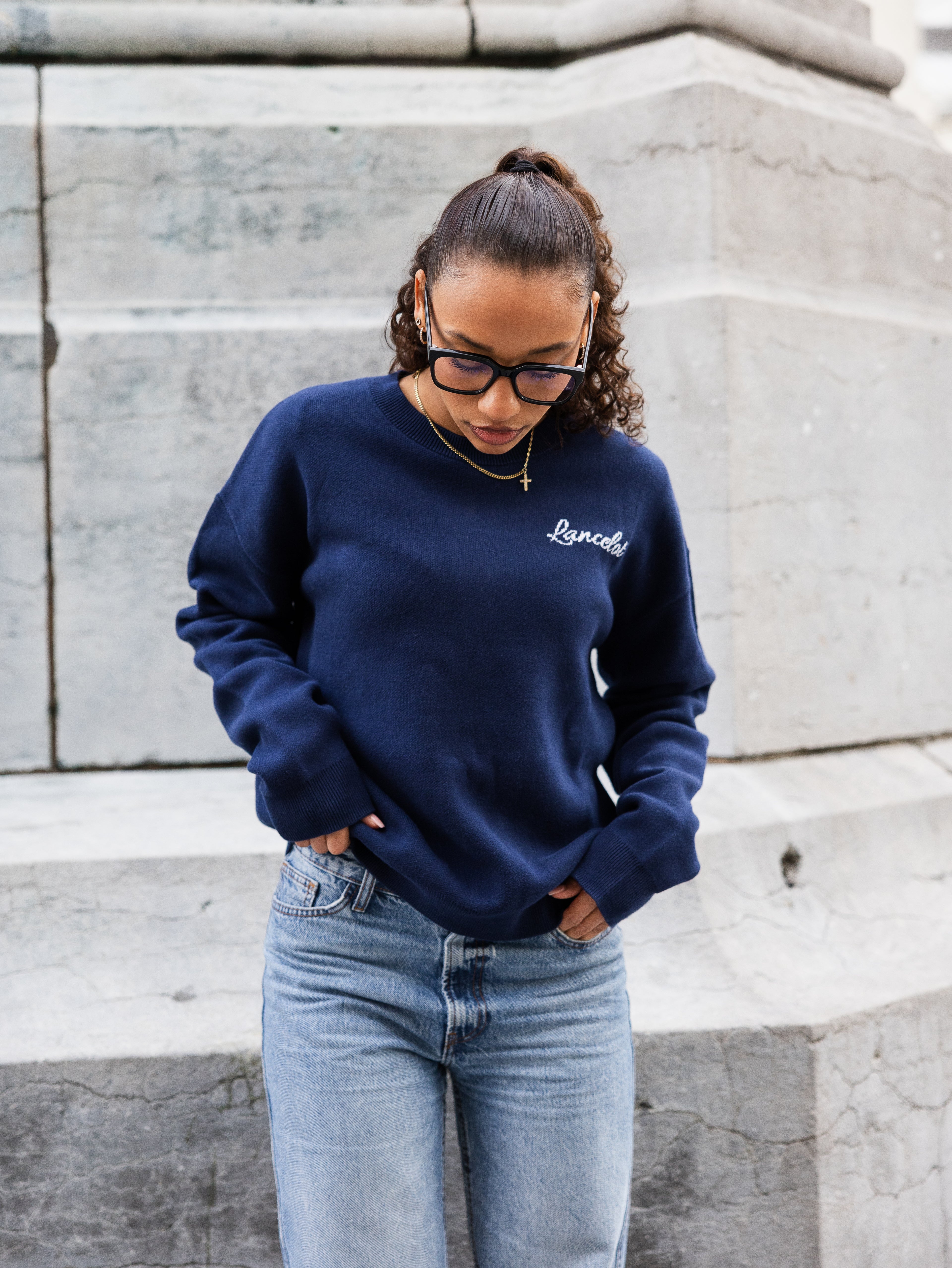 CREWNECK LANCELOT "ETERNAL" – BLEU MARINE