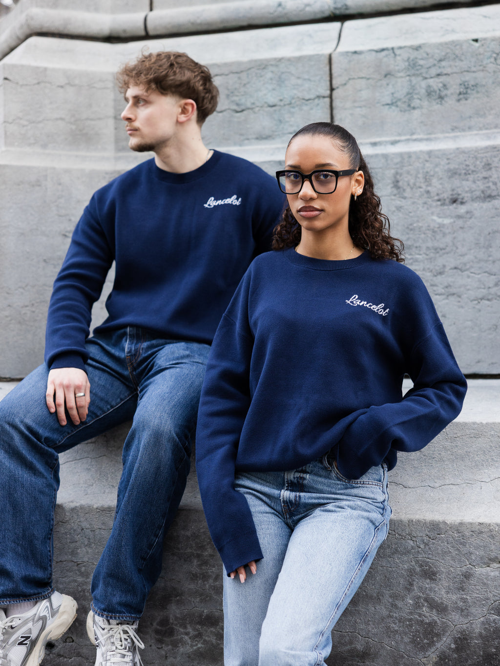 CREWNECK LANCELOT "ETERNAL" – BLEU MARINE