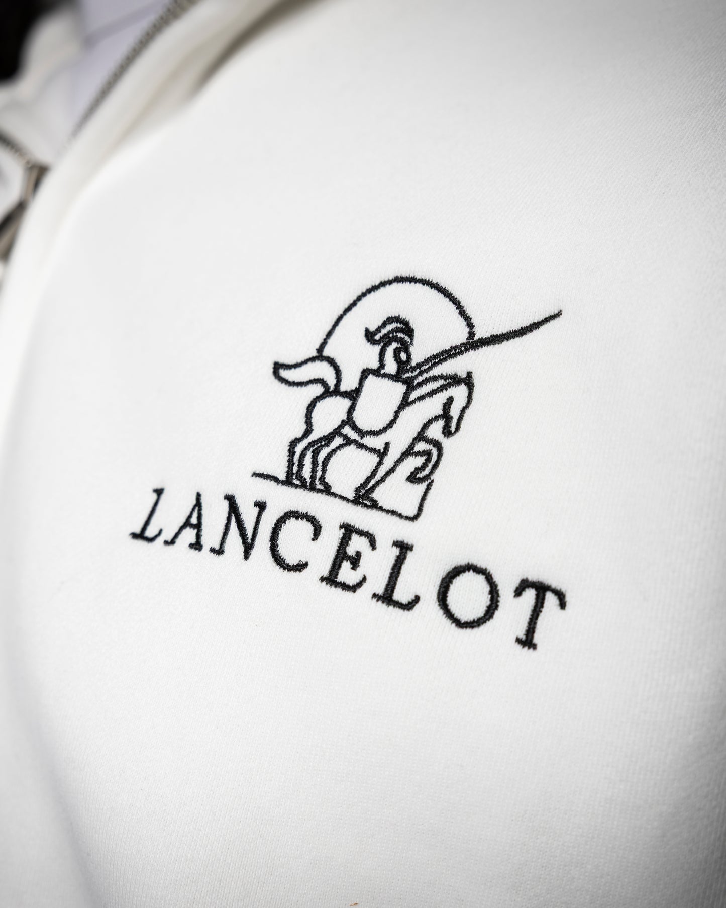 PULL À CAPUCHE ZIPPÉ BLANC - LANCELOT